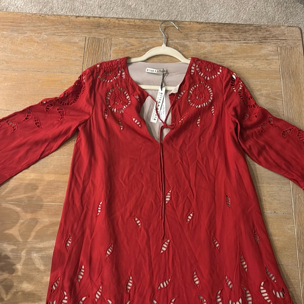 NEW red Alice and Olivia dress with tags
